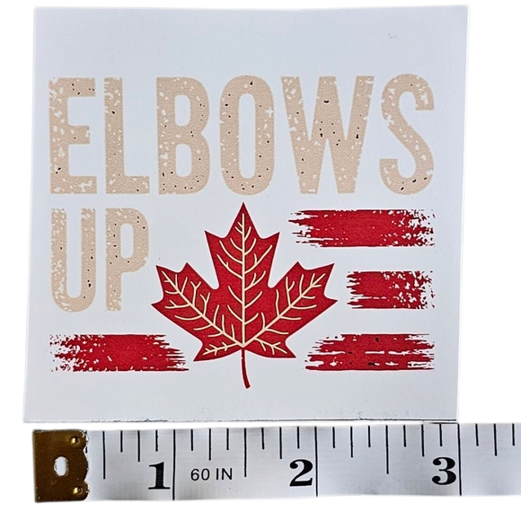 Elbows Up Canada Day Sticker Pack B Waterproof Smudge-proof Removable - Picture 6 of 8